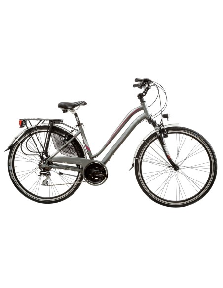 BICI CITY BIKE 28 AURA DONNA ACERA 24V FORCELLA AMMORTIZZATA ALLUMINIO
