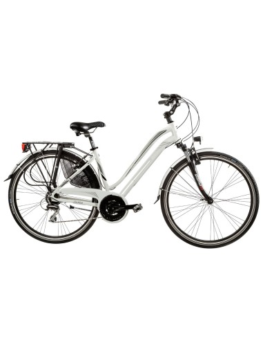 BICI DONNA CITY BIKE MISURA 28 LINEA AURA BICICLETTA ACERA 24V FORCELLA IDRAULICA TELAIO ALLUMINIO AURA24VSF COMPLETA DI ACCESSO