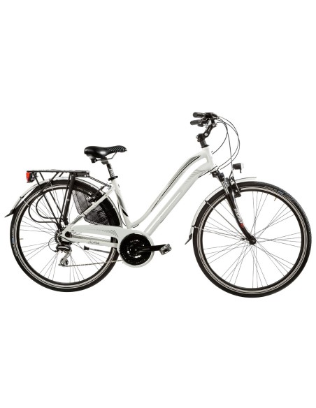 BICI CITY BIKE 28 AURA DONNA ACERA 24V FORCELLA AMMORTIZZATA ALLUMINIO