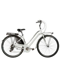 BICI DA DONNA MISURA 28 CITY BIKE BICICLETTA AURA7V LINEA AURA TELAIO IN ALLUMINIO CAMBIO 7V COMPLETA DI ACCESSORI E LUCI A LED 2