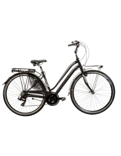 BICI DA DONNA MISURA 28 CITY BIKE BICICLETTA AURA21V LINEA AURA TELAIO IN ALLUMINIO CAMBIO 21V COMPLETA DI ACCESSORI LUCI LED 2