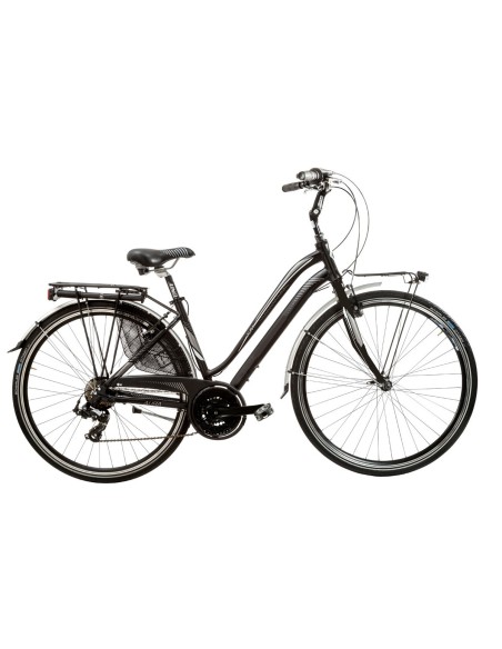 BICI DA DONNA MISURA 28 CITY BIKE BICICLETTA AURA21V LINEA AURA TELAIO IN ALLUMINIO CAMBIO 21V COMPLETA DI ACCESSORI LUCI LED