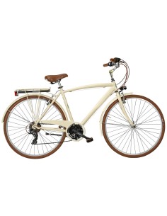 BICI UOMO TELAIO ALLUMINIO LINEA VINTAGE MISURA 28 BICICLETTA CAMBIO 6V CITY BIKE VINTAGE COMPLETA ACCESSORI DETTAGLI MARRONI